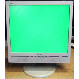 Б/У монитор 17" Philips 170B с колонками и USB-хабом в Волгограде, белый (Волгоград)